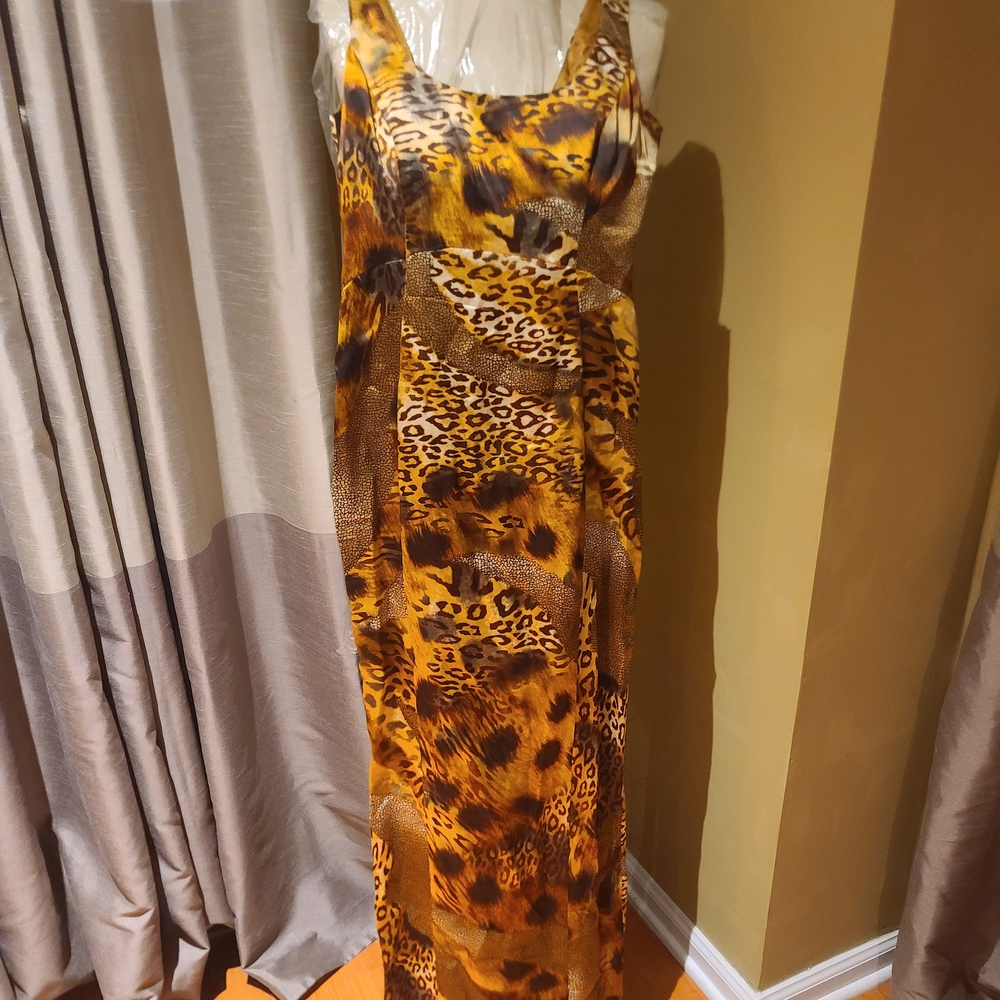 Borbonese Leopard Print Maxi Dress EU Sz 38